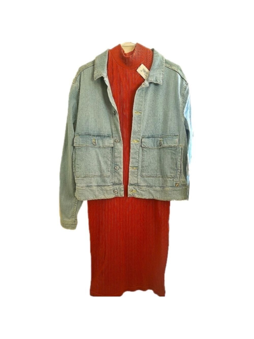 Lularoe Kenny Jean jacket and ribbed pencil dress--NWT! - Picture 2 of 15